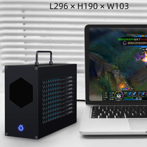 썬더볼트 egpu 외장그래픽카드 도킹스테이션 3D랜더링, KG525 Pro 썬더볼트3(0.5m)포함
