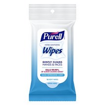 PURELL Hand Sanitizing Wipes Clean Refreshing Scent 10 Count Alcohol Free Formula Portable Reseal, 1