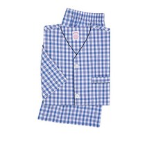 Brooks Brothers(브룩스 브라더스)◆SS22◆◆온라인 숍 한정◆ 코튼 브로드 멀티 칼라 쇼트 슬리브 파자마 Traditional Fit 100189393 화이트 멀티 S