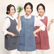 한성실업 네코투투 조끼 앞치마, 레드, 1개