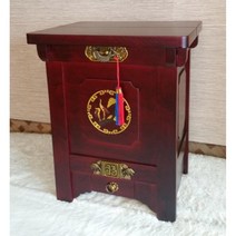 전통짜맞춤 한국문양 짙은 오동나무 쌀통 20kg / 저장고 잡곡 함 용기 보관통 저장