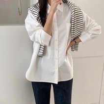 여자 깔끔한 코디를 원한다면 베이직 미니멀 카라 셔츠