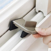 창문스토퍼 베란다잠금장치 추락사고방지, 브라운