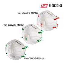 케이디와이 방진마스크 안면부여과식 1급 2급 일반 밸브타입 10개입 20개입 마스크, KDR-C200(2급-일반타입)20개입