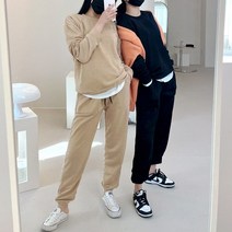 [남녀공용] 톰린다 트레이닝 세트 4color [맨투맨+바지] / 봄신상 쭈리 츄리닝 세트 / 빅사이즈 여성의류