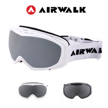 에어워크 미러렌즈 보드 스키고글 안경병용 AW-616DS, 유광 화이트