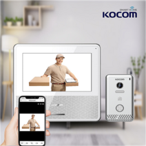 코콤 스마트 인터폰 2선식 IOT 비디오폰 KCV-S701IP2W 화이트, KCV-S701IP2W 블랙