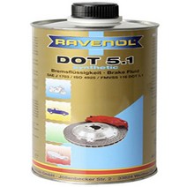RAVENOL J3A1001 Brake Fluid - DOT 5.1 SAE J1703 Synthetic (1 Liter), 1