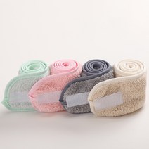 1+1 벨크로 세안밴드 극세사 헤어밴드, 그레이1+핑크1+데이지머리끈