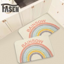 FASEN 주방매트 패밀리 융모 클래식 호텔 발매트 스포츠 매트 러그 규조토발매트 욕실발매트 화장실매트 수건 답례품 코일매트 코일매트 소프트 주방 발매트 사계절 발매트, 매트06(2P)