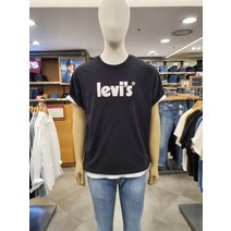 [리바이스] 남여공용 리바이스로고 블랙 (가먼트다이) 반팔 티셔츠 NC순천점