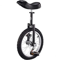 16Inch Wheel Unicycle with Comfortable Saddle Seat for Balance Exercise Training Road Street Bike Cy, 블랙입니다.