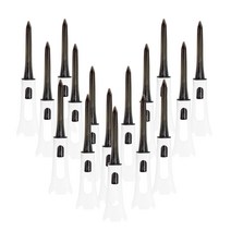 지칸디 골프티 소프트고무 기능성 방향성 더블 롱티 플라스틱 골프티꽂이, 블랙(83mm)30개