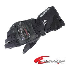 코미네 오토바이 가죽 장갑 바이크 용품 레이싱 롱 글러브 보호대 GK-822, M, BLACK-RED-M