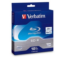 Verbatim BD-R 25GB 16X 블루레이 레코더블 미디어 디스크 50팩 스핀들 98397, 10 Pack Spindle_25GB