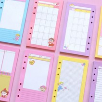 [샤랄라크러쉬] 귀여운 토토리 다꾸 6공 다이어리 리필 A6 속지