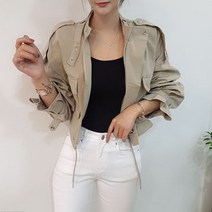 어멜리스 여성용 에드락 숏 크롭 야상 자켓 (4color)