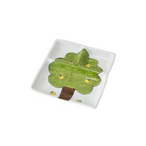 서해도자기 하사미야키 칸막이 접시 약 20cm×18.5cm pettit 배 20819
