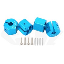 알루미늄 휠 육각 드라이브 허브 핀 나사 포함 RC 자동차 크롤러 HSP HPI Tamiya Traxxas 슬래시 5mm 6mm 7mm 8mm 9mm 10mm 11, Blue 10mm