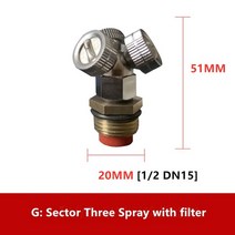 고압축분사기 수동농약분무기 전기동력분무기 미스트 스프링클러 마이크로 잔디 온실 물 스프레이 조절 가능한 회전식 노즐 관개 분무기 홈 가든, 07