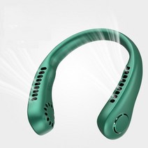 샤오미선풍기5세대 무선 캠핑 높이조절 탁상용 Xiaomi휴대용 목 선풍기 3000mAh 충전식 미니 환풍기 날개 없는 넥밴드 팬 야외 스포츠, [04] Green, Green