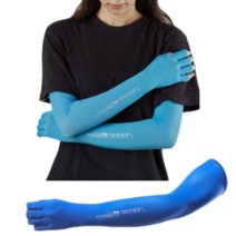 하이마운트 여름용 배달 무지 반장갑 손가락 손등 자외선차단 쿨 냉감 쿨토시 팔토시, (L)사이즈_블루