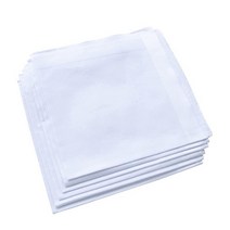 MZLIU 남자 남성용 순면 손수건 화이트 3개 팩