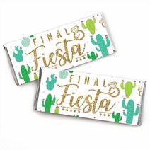 Big Dot of Happiness Final Fiesta - Candy Bar Wrapper Last Bachelorette Party Favors Set 24