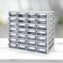 도매링크 다용도 투명 수납함 서랍식 정리함 틈새수납장 보관함, 소형 수납함 4x7, 1개