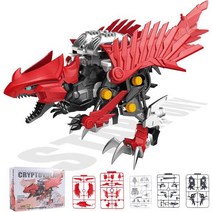 8-12세 를 위한 과학 키트 자동 보행 공룡 로봇 STEM 교육 완구 T-Rex, 빨간색