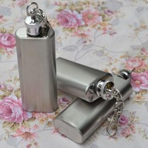휴대용 위스키 1 pc 힙 플라스크 2oz 미니 스테인레스 스틸 힙 플라스크 알코올 플라곤 키체인 드롭 배송 2018f12