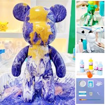 푸어링아트 DIY 세트 플루이드아트 푸어링베어, 23cm, N19