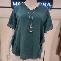 막스카라 NC11 V넥러플소매블라우스 M12QWB369MEM1