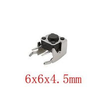 택타일 100 개몫 6x6mm PCB 패널 순간 촉각 택트 푸시 버튼 스위치 직각 스텐트 6x6x4345567758910mm, 없음, 6x6x4.5mm