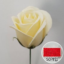 이플린 비누꽃 재료 비누 장미 꽃다발 꽃바구니 DIY, 01.3겹장미-50개입_일반_크림