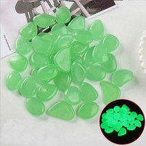 50100pcs 빛나는 돌 정원 자갈 글로우 돌 산책로 정원 경로 안뜰 잔디 정원 마당 장식, 50개, 푸른 풀