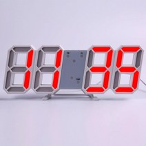 벽걸이led시계 124869 알람 날짜 온도 자동 백라이트 기능이 있는 LED 디지털 벽시계 테이블 책상 거치 홈데코 벽걸이 시계 알림 모닝콜 온도계 조명 인테리어, 벽시계 5