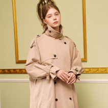 레터프롬문 여성용 로맨틱시크 오버핏 롱 트렌치 코트