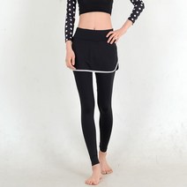 탑텐 아키클래식 트레이닝복 국산 여성 래쉬가드 요가복 9부 치마레깅스