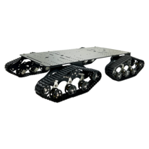 로봇 서스펜션 크롤러 모터 체인 바퀴 RC 타이어 카, 실버(12V25 330rpm)+제어키트