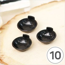 파스텔크래프트 MS-131 *미니어처*손잡이국그릇*검정 17x8mm(10개입) A-11-420