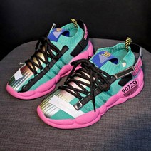 유블리 여성운동화 메쉬운동화 여름슈즈 민트운동화 형광포인트 스트랩 키높이 유니크UV024327SB 퍼니또