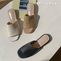 로즈블로썸 멜팅브라운 여성 캐주얼 라탄 뮬 슬리퍼 2.5cm (8391902)