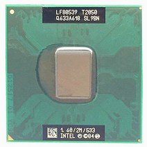 파워딜 인텔 CPU 노트북 코어 2 Duo T2050 캐시/1.6GHz/533/듀얼 소켓 478 프로세서 945, 한개옵션0