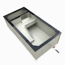 페닌슐라쿠터 거북이어항 청거북 사육장 배수 육지, D 베이지 122x60x39cm