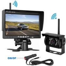 Camecho자동차 모니터 7 인치 TFT LCD 디스플레이 무선 백업 카메라 버스 자동차 후방 홈 감시