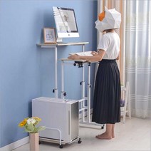 스탠워크 모션데스크 리프트업 책상 리프트 데스크, 101 업그레이드된 검은 버드나무호스트 지지대