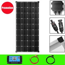 [해외] 태양 전지 패널 키트 전체 450w 300w 150w 유연한 태양 전지 패널 알루미늄 프레임 12v 24v 배터리 충전기 자동차 보트 캠핑카 RV, 협력사