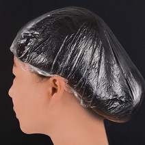 달자샵 100P+100P 식품위생 비닐 헤어커버 캡 대용량 다용도 일회용 투명 헤어캡, 100Pcs+100Pcs