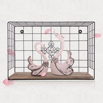 철재로즈벽걸이선반CYST056, 브라운